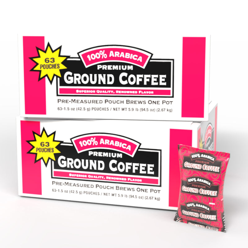 100% Arabica Premium Ground Coffee 126 count