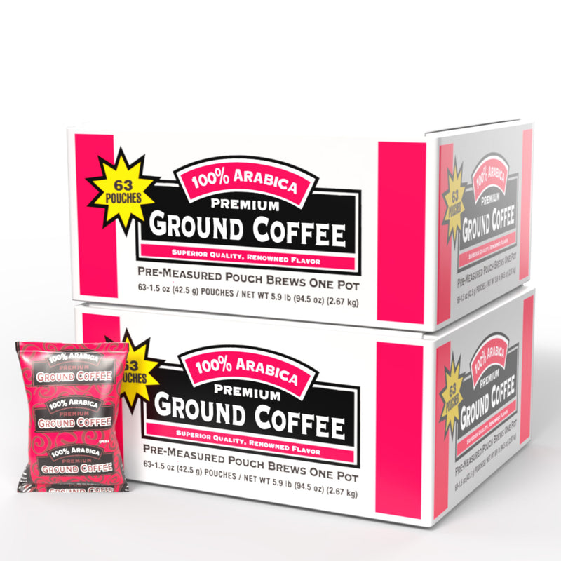 100% Arabica Premium Ground Coffee 126 count