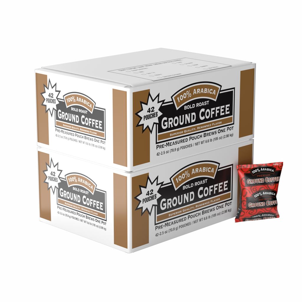 100% Arabica Bold Premium Ground Coffee 84 count