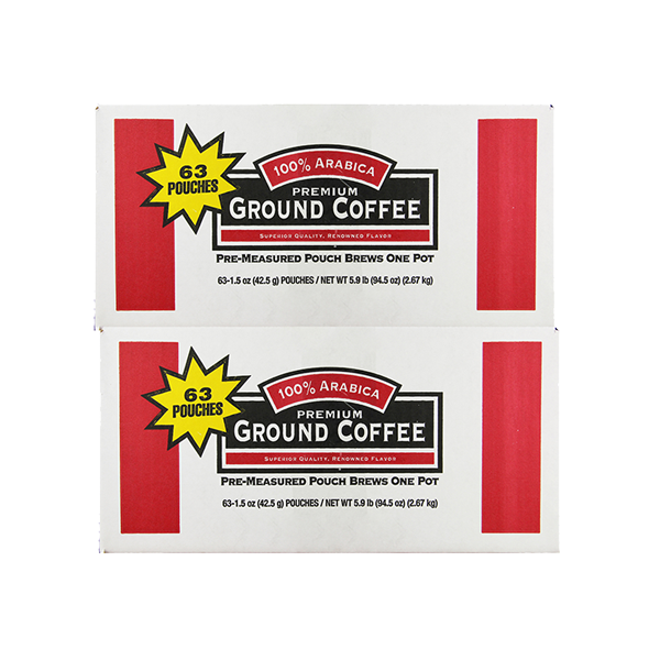 100% Arabica Premium Ground Coffee 126 count