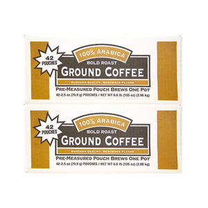 100% Arabica Bold Premium Ground Coffee 84 count