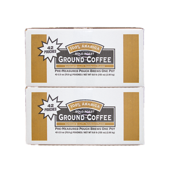100% Arabica Bold Premium Ground Coffee 84 count