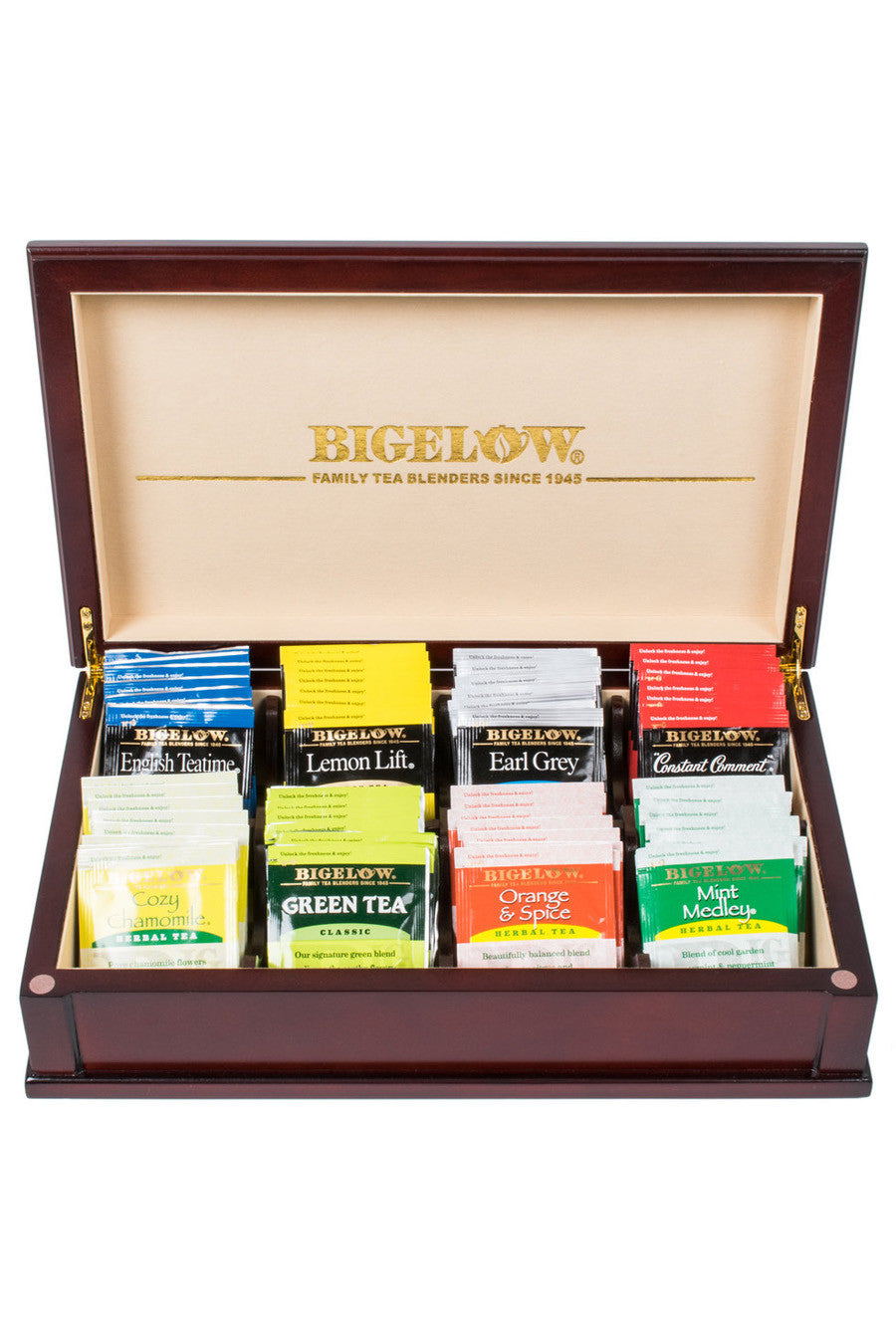 Bigelow Wooden Tea Chest w/ Tea